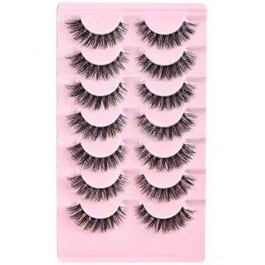 Natural Looking Eye Lashes Wispy Eyelashes - 14mm Short artificial Eyelash eye Medium Length Lashes Pack - Cosmetic, Makeup