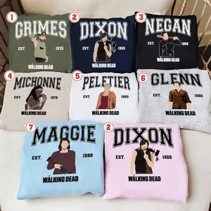 The Walking Dead Character Shirt, Walking Dead Rick Grimes Shirt, WD Show Negan Glenn Walking Dead Daryl Dixon Bike Carl Grimes Shirt Gift for Men and Women