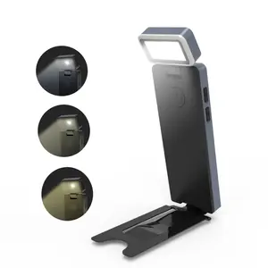 Rechargeable Clip-on Book Light, Multipurpose 3-color Dimmable LED Light, Portable Night Reading Light for Book, Eye Care Light for Kids