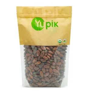 Yupik Organic Raw Cacao Beans, 2.2 lb (35.2 oz), Vegan, GMO-Free, Kosher, Gluten-Free, Dried Beans, Fermented, Unroasted, No Sugar Added, Source of Fiber & Iron, Ideal for Baking & Chocolate Making