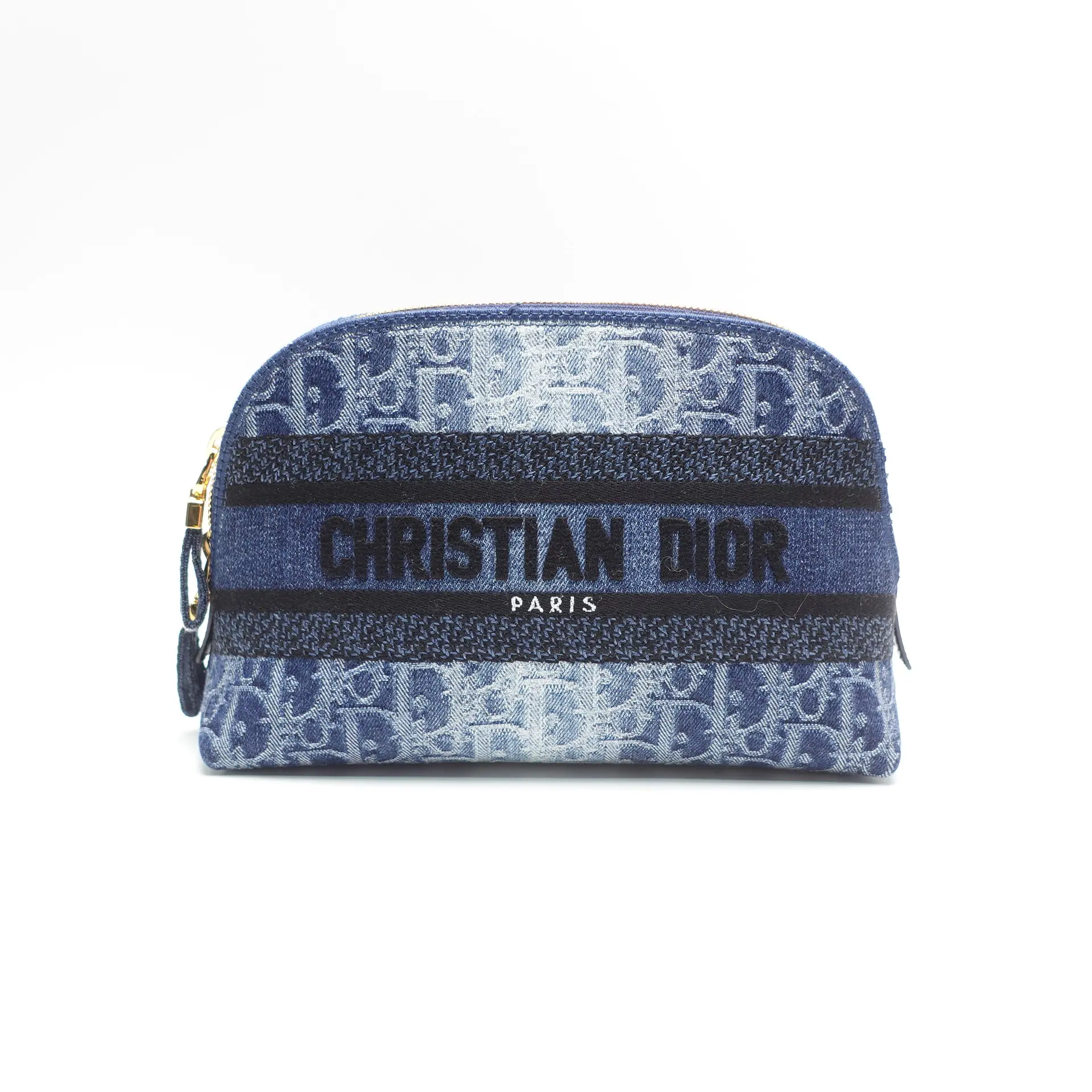 Pre-owned Dior Denim Clutches & Wristlets Oblique Blue Clutch T10451788
