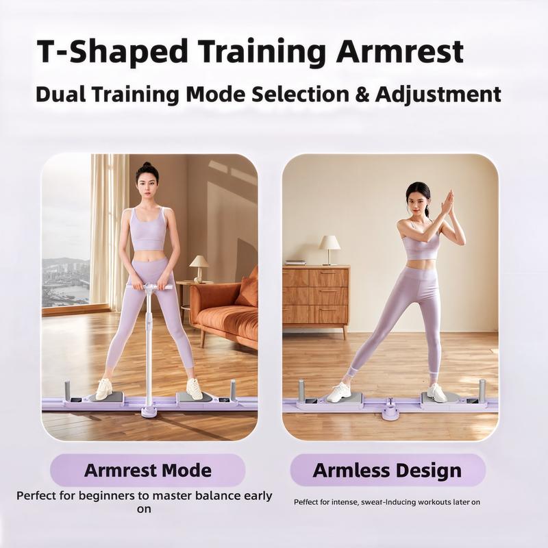 Pilates Reformer Board with Resistance Bands – Homhut Portable Pilates Machine, Full Body Workout for Home, Core Strengthener, LED Timer & Calorie Display