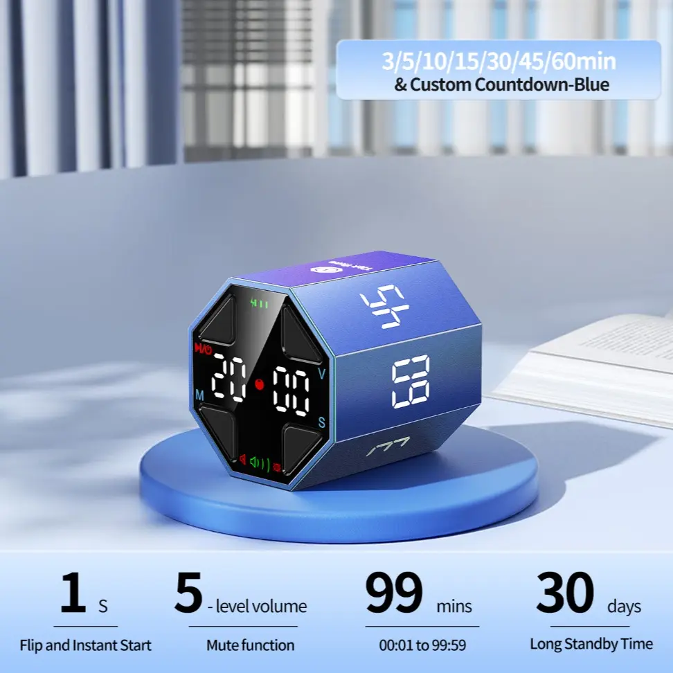 8 blue(3/5/10/15/30/45/60min & Custom Countdown)