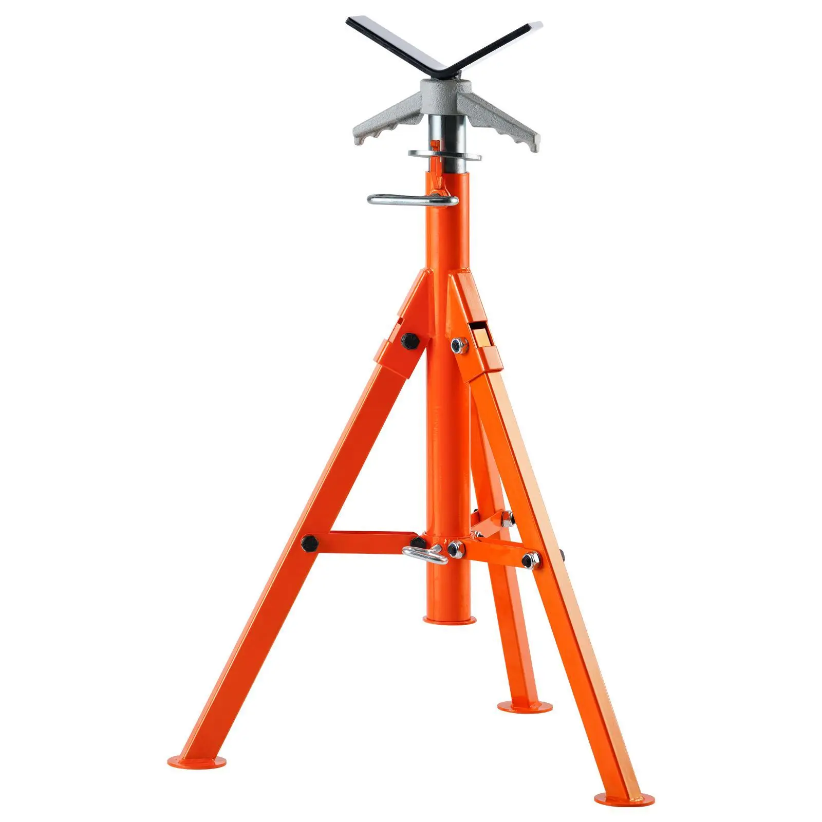 【Summerfinds】VEVOR Pipe Stand,  , 2500LBS Heavy Duty Pipe Jack Stands, 27.2"-52" Height Adjustable V Head Pipe Stand, 45# Steel Folding Jack Stand for 1/2-12 inches Pipes