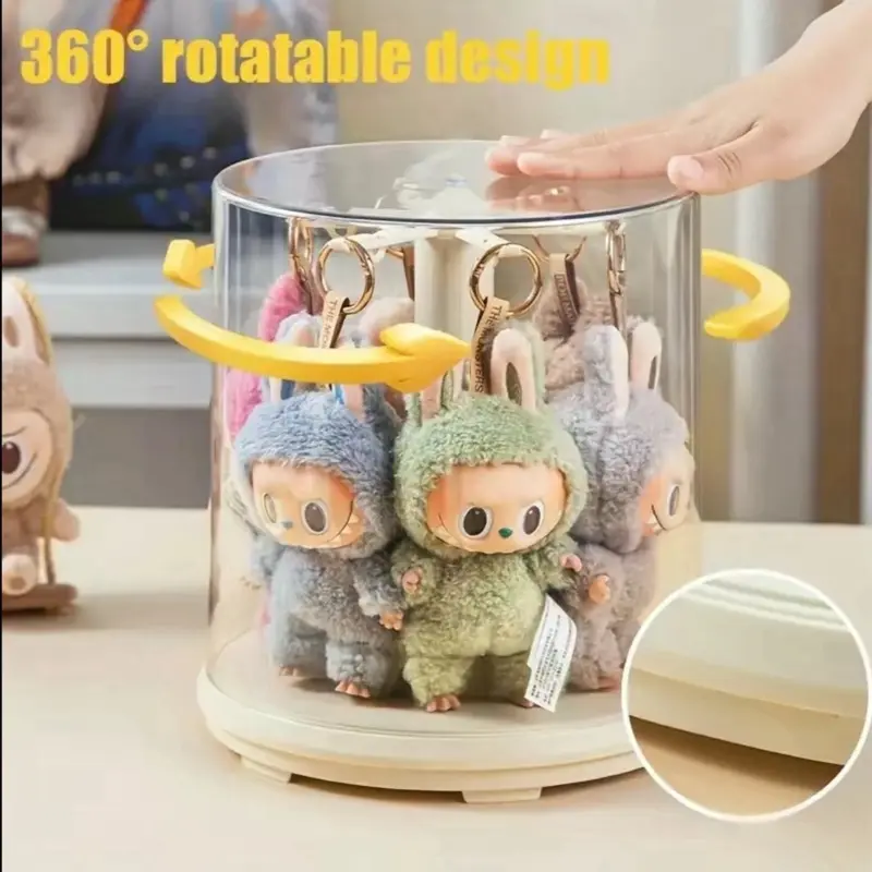 (US SELLER) Clear Dustproof Display Box with 360° Rotatable Design for Easy Viewing and Storage Organiser