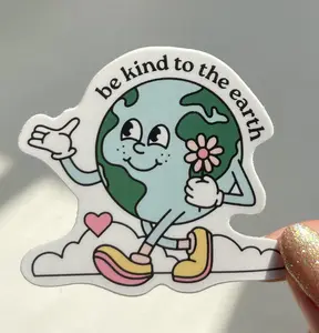 Be Kind to the Earth Vinyl Sticker, Waterproof, UV Protected, Heavy Duty Sticker, Save the Earth Sticker, Save the Planet, Climate Change Sticker