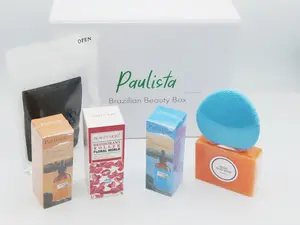 Paulista Brazilian Beauty Skin Care Gift Set: Organic Kojic Soap, Vitamin C Serum, Hyaluronic Acid Serum, Deodorant, 6-Piece Eyelash Tweezer Clipper Set, Rechargeable Silicone Face Scrubber | Luxury Collection