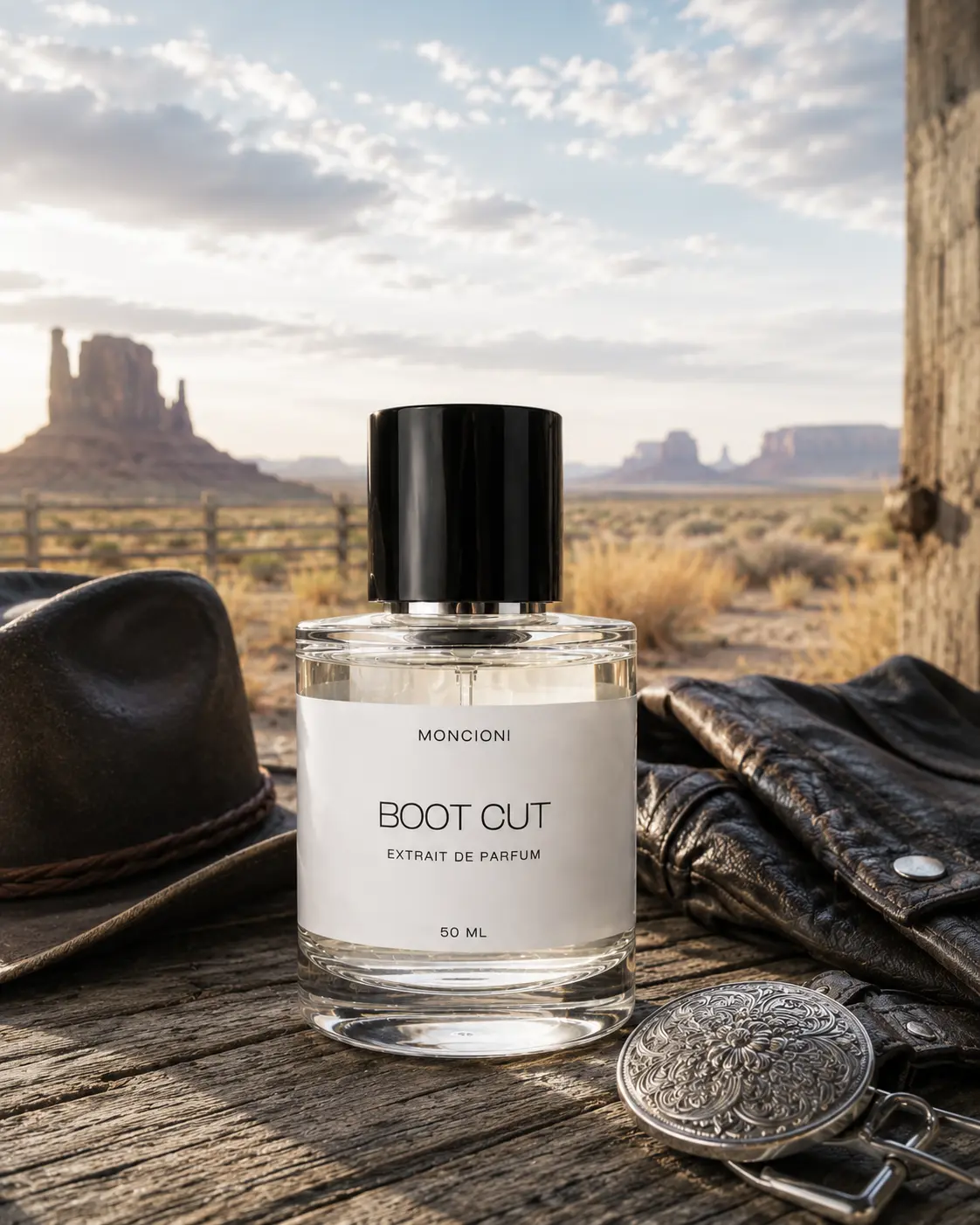 Moncioni Boot Cut Unisex Extrait de Parfum - Cardamom, Leather, Floral Notes, Designer-Inspired Single Item Eau de Parfum Scent