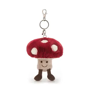 Jellycat Amuseable Mushroom handbag keychain.
