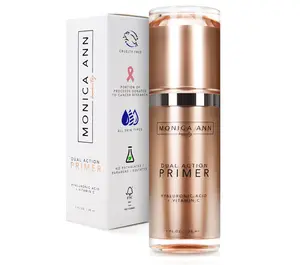 Monica Ann Beauty Dual-Action Face Primer - 30 mL Hydrating Makeup Primer With Vitamin C & Hyaluronic Acid | Smoothing Translucent Matte Pore Minimizer | Foundation Primer For Any Skin Tone   | Lightweight Moisturizer Firming Flawless Skincare Cosmetic