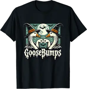 Goose Bumps Goosebumps Funny Geese Fist Bump Halloween T-Shirt - Hannahcha Shop 96B0DJCL8WX5