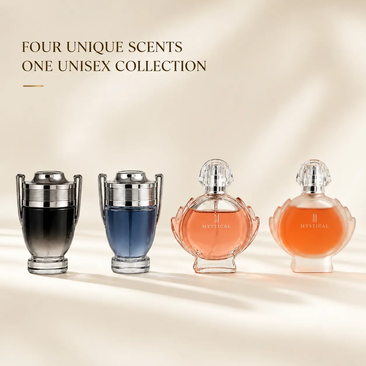 MYSTICAL 4Pcs Perfume Gift Set for Men and Women, 4x30ml (1.0 Fl Oz) Eau De Parfum Long Lasting Fragrance Cologne Trio Collection, Ideal Birthday Anniversary Gift