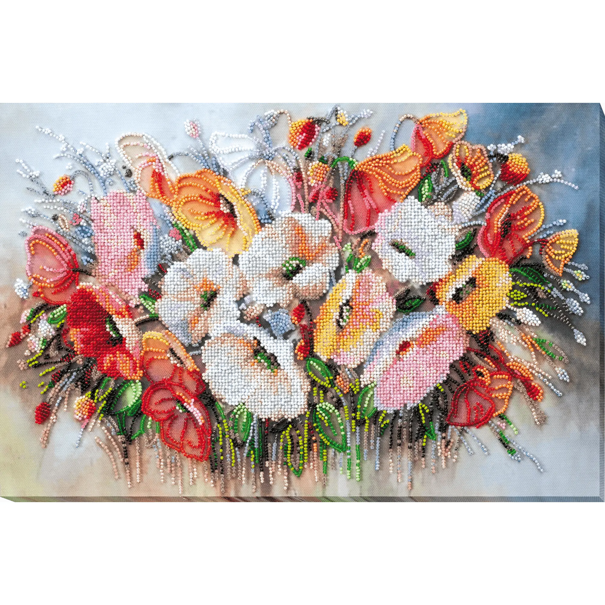 Delicate Flowers Bead Embroidery Kit by Abris Art AB-805