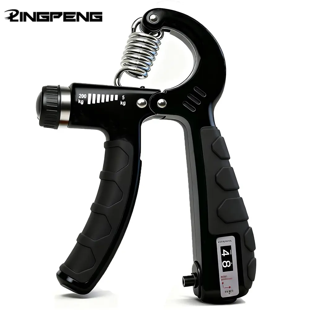 Count Grip Strength Trainer 200kg Hand Power Training Fitness Equipment, Men's Hand Strength Spring Electronic Ergonomic Grip Gripper, Adjustable Hand Strengthener, Hand Strengthener, Gym Workout Tool