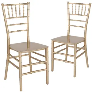 Gold Resin Chiavari Chair for Sale - Elegant Event Seating for Weddings & Parties, Glamorous Gold Resin, Perfect for Formal Events, Easy to Set Up and Maintain
