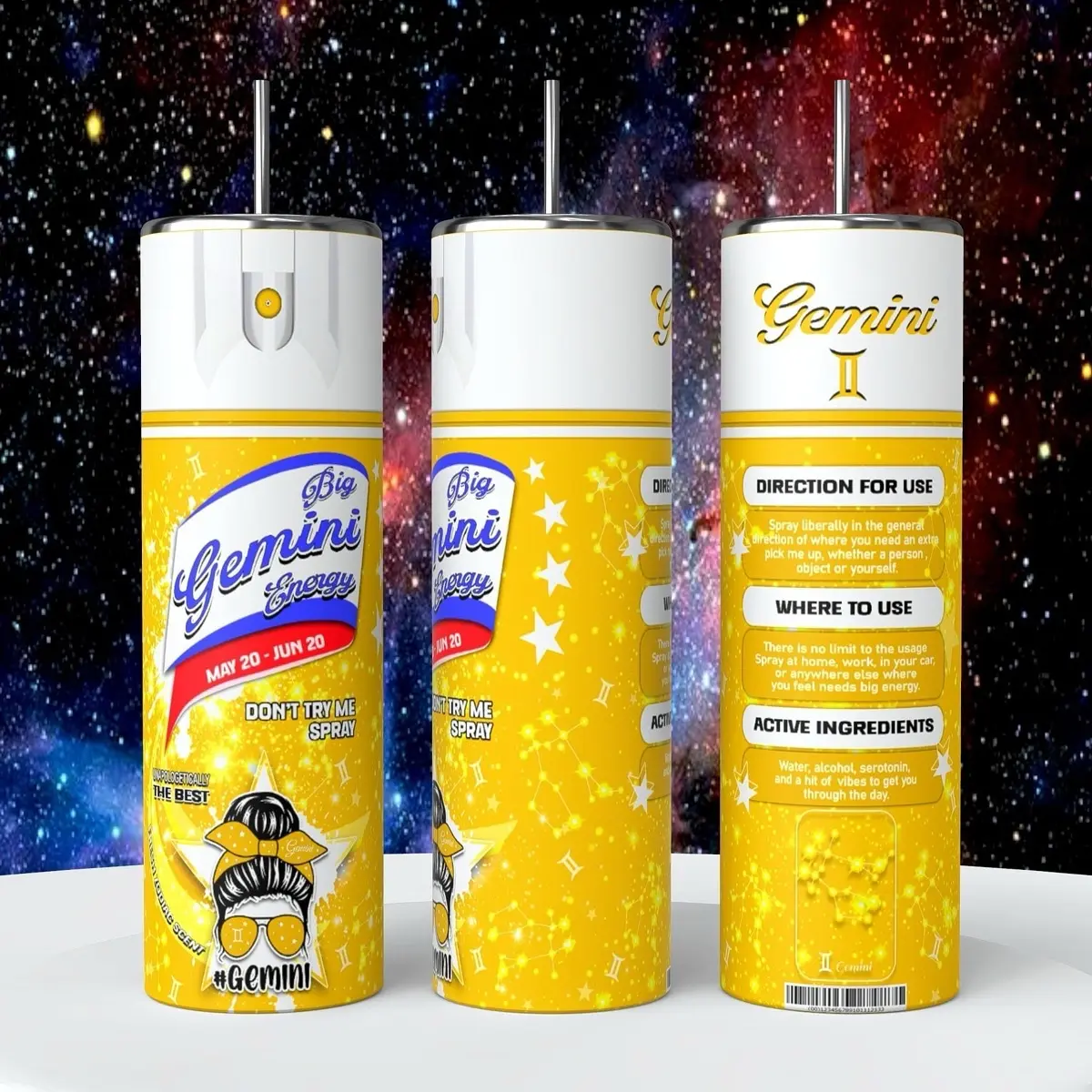 Zodiac SprayBottle 20oz Sublimation Tumblers