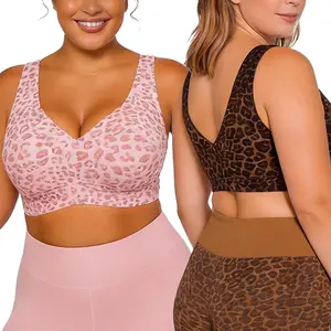 Women's push-up bras, comfortable wireless bras, seamless bralettes, full-cup deep-V leopard-print bras, everyday bras, women's gel bras, wireless bras with support and lift, full-cup plus-size bras