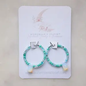 Opalite hoop earrings