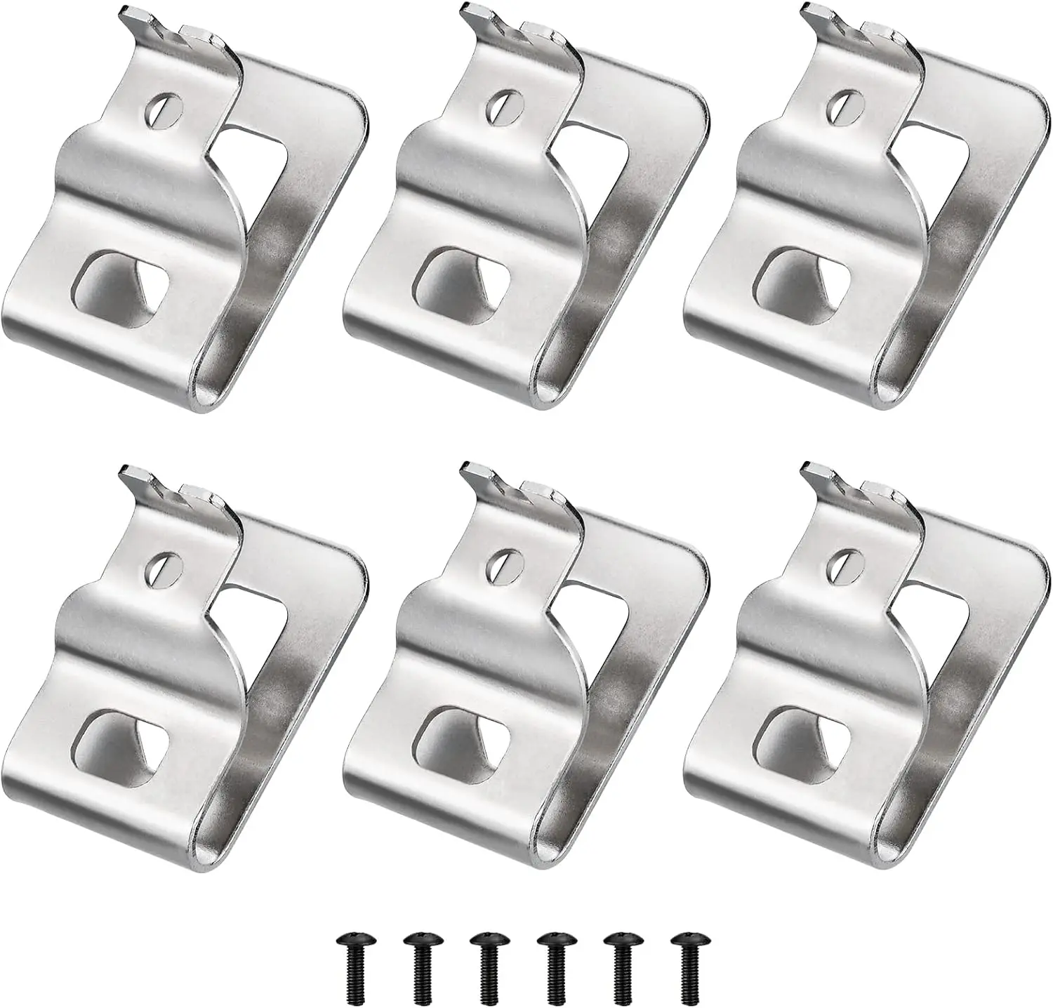 Belt Clips for Dewalt, 6pcs 304 Stainless Steel Drill Tool Clips with Screws for Dewalt N268241  Fit for 20V Power Tools for DCD980 DCD985 DCD980L2 DCD985L2