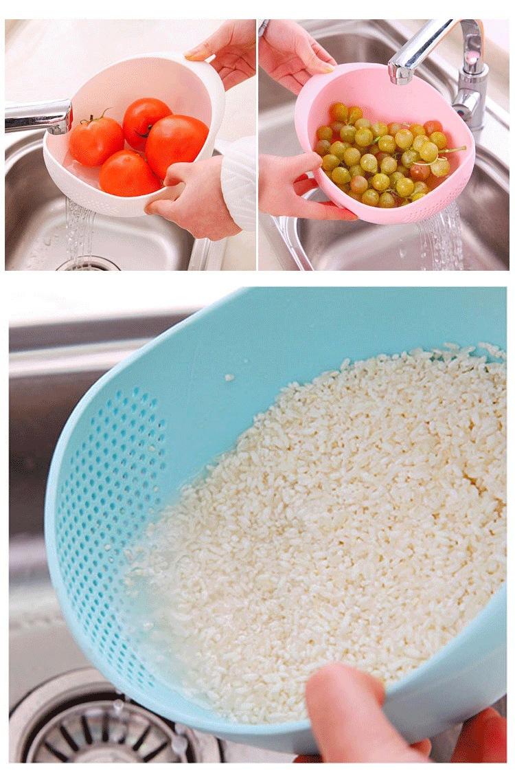 Household rice washing sieve