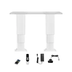 VEVOR Electric Lifting Column System, 260 lbs Lift Table, 14.2-31.1 in Height Range, Three-stage Adjustable Desk Column, Telescopic Table Leg, Comes with Power-Supply Option to Control up/Down Motion