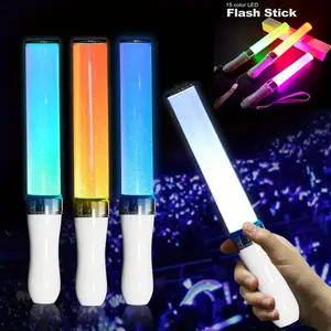 1pc, 15-Color LED Fluorescent Stick, Flash Stick, Glow Stick, Multiple Lighting Modes, 15 Color Switching Flashing, Used For Holiday Parties, Concerts, Concerts, Bars, Outdoor Activities, Party Supplies