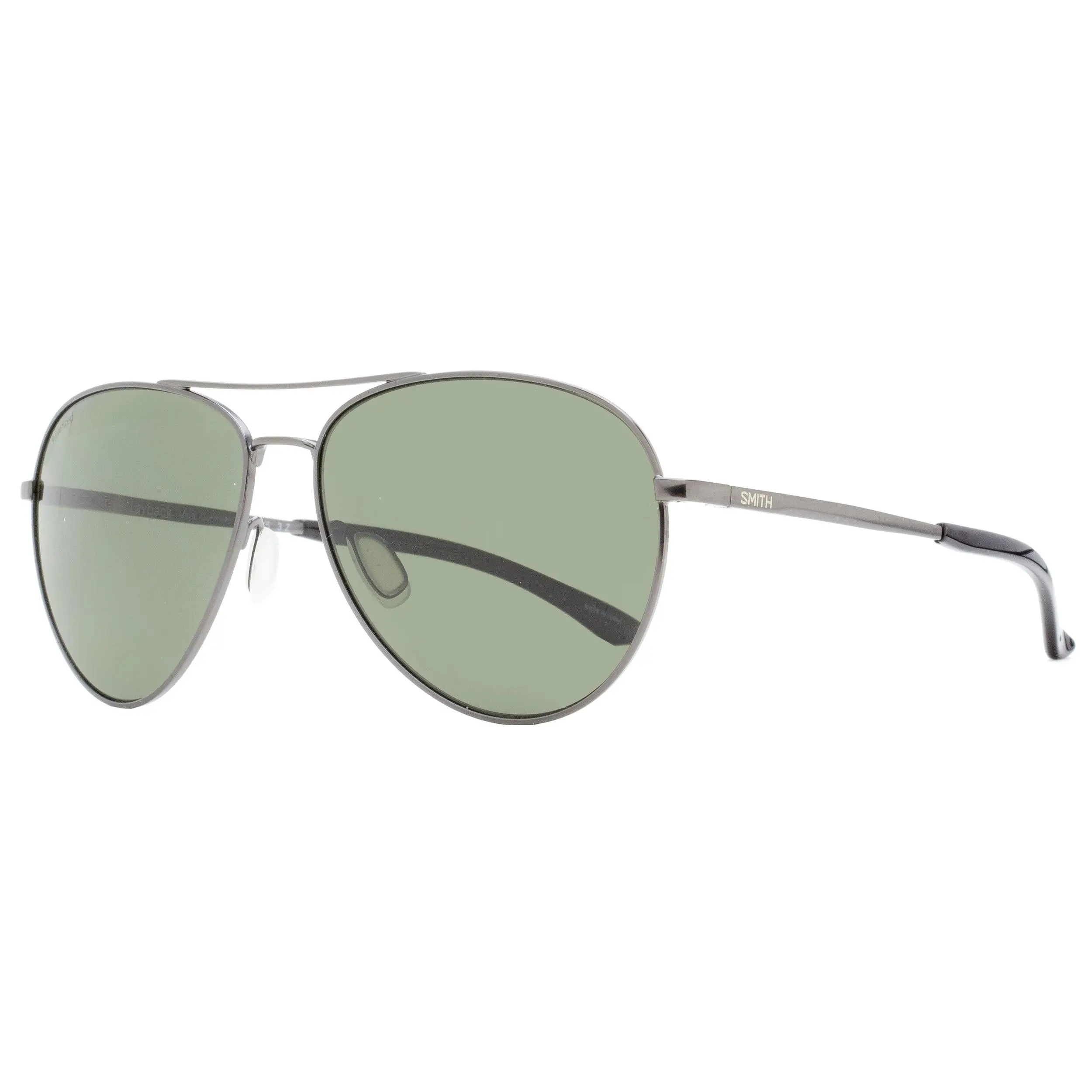 Smith Aviator Sunglasses Layback R80M9 Matte Gunmetal Polarized 60mm