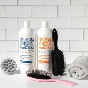 Nora Ross Strengthening Daily Care System - Conditioner & Exfoliant Shampoo for Deep Scalp Treatment - Cruelty-Free Haircare set 24 oz