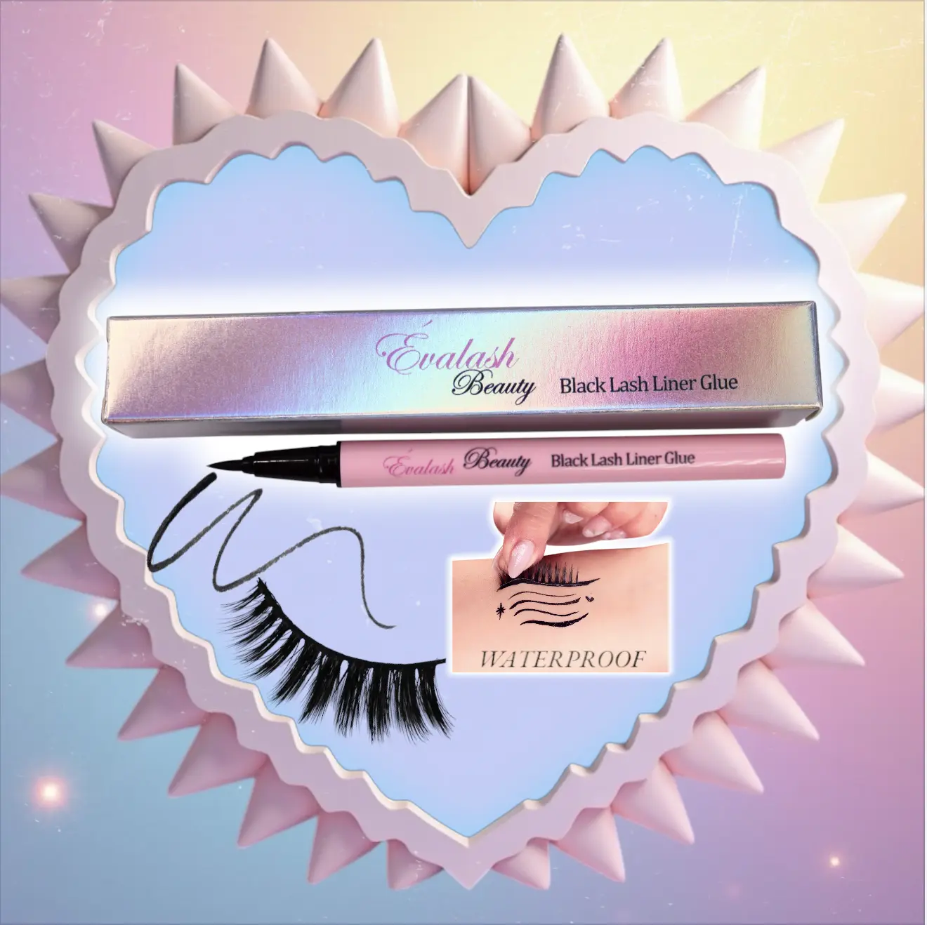 WATERPROOF EYELINER LASH GLUE PEN - EVALASH BEAUTY - MAKEUP, LASH STRIPS, FALSE LASHES, EYELINER, LASH GLUE, WATERPROOF EYELINER