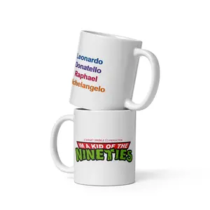 90's Kid Turtle Time Coffee Mug | Nostalgic Coffee Mug | Dishwasher Safe | Coffee Bar | Ninja Turtles | TMNT