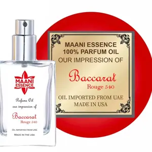 Maani Essence Scent BK 540 Our Impression of Baccarat Rouge 540 , Eu Da Parfum , Long Lasting 12-14 Hours Made in USA