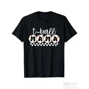 Funny T Ball Mama Baseball Mom T Shirt Relaxed Fit Unisex Tee with Baseball Graphic Print