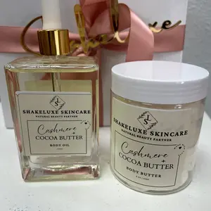ShakeLuxe Skincare Cocoa Butter Cashmere Body Butter & Oil for Silky Smooth Skin - Moisturizing Bodybutter