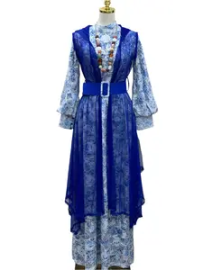 Floral Embroidered Mesh Overlay Dress with Beads: Enchanting Elegance and Grace