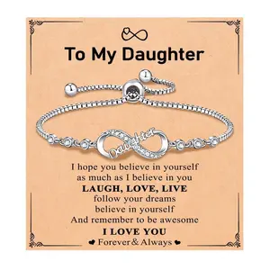 Infinity Love Heart Bracelets for Women Girls, Birthday Christmas Valentine's Day Jewelry Gifts for HerGift