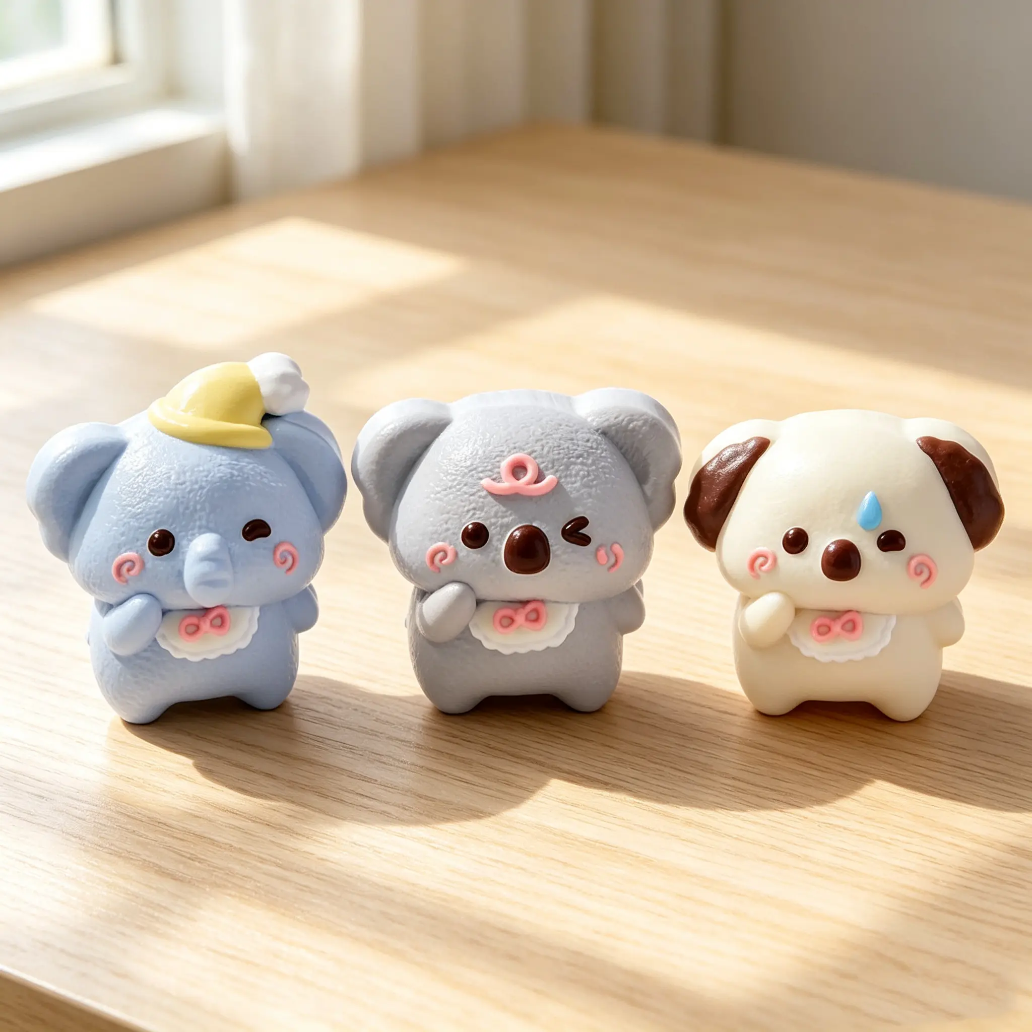 TABASQUISHY Back To School Cute Pet Animal Handmade Taba Squishy Toy, Cute Non-Toxic Silicone Slow Rebound Fidget Toy for Anxiety Relief, Bag Charm Decoration & Collectible Ornament