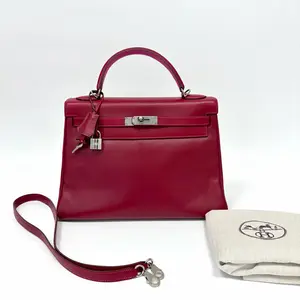 Pre-owned HERMÈS Hermes Kelly32 Box Gem Red E5 Candy Pink N Square 2010 Full Accessories N22110816