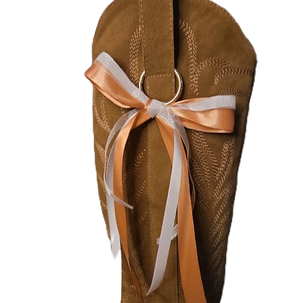 The Original Boot Jewelry & Bows – Peach Blossom Satin Boot Bows
