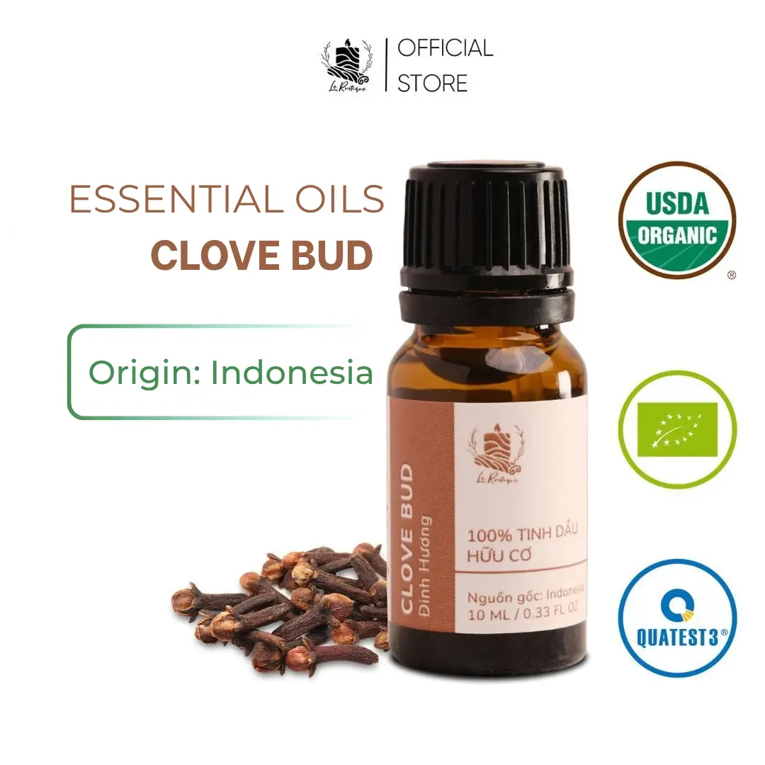 Organic Clove Bud Essential Oil - 100% Pure Natural - Indonesia Origin - Comforting Aromatherapy - Le Rustique