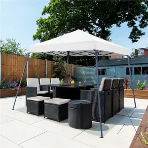 Yaheetech Pop Up Canopy, 10x10 Slant Leg Easy Outdoor Canopy Tent, Folding Portable Instant Shelter Tent with Backpack for Garden/Camping/Party, 10x10 Base 8x8 Top