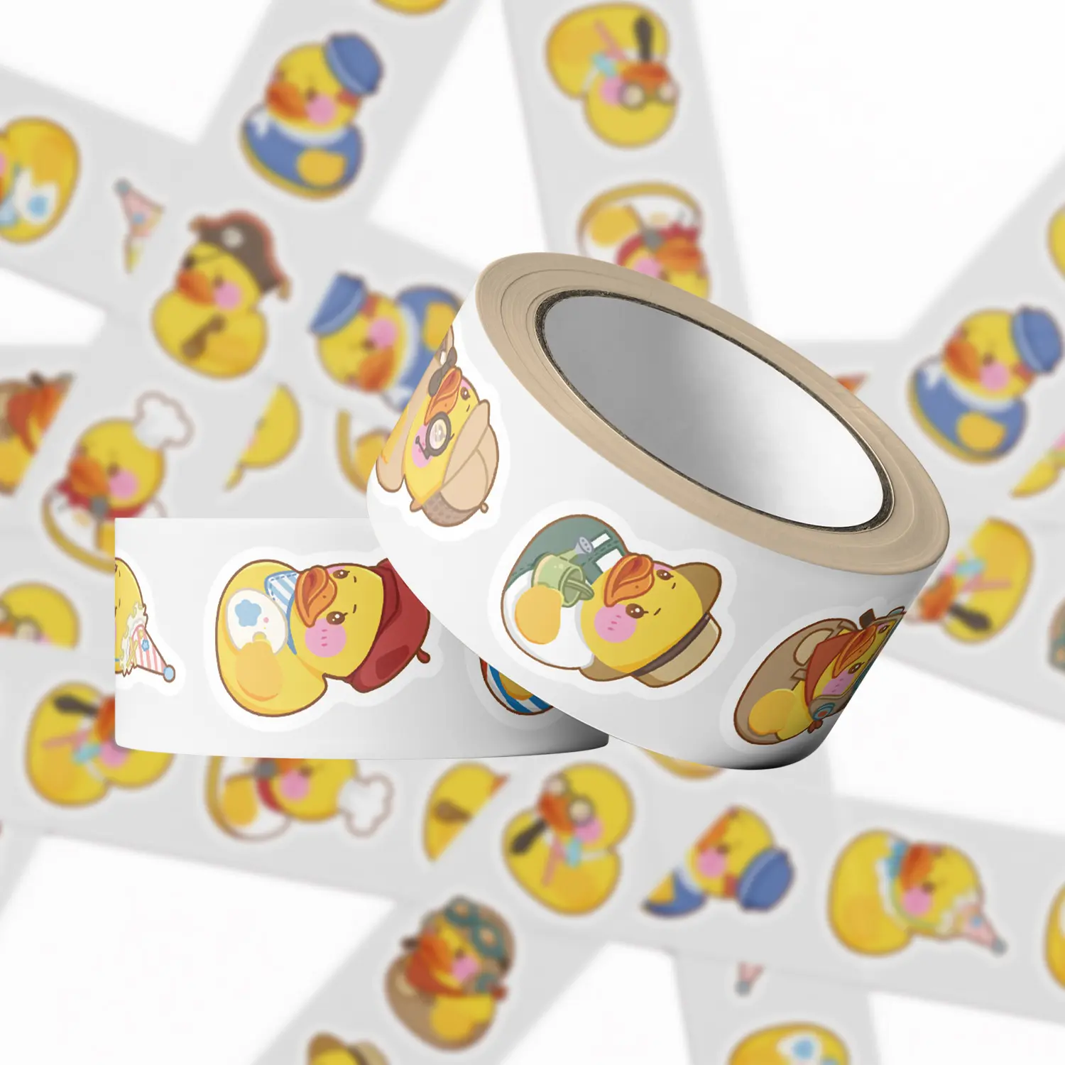 500pcs Cartoon Rubber Duck Roll Sticker Series Office Supplies Notebook Accessories Sealing Stickers for Cups, Laptops, Suitcases, DIY Decorative Stickers, Birthday Gifts