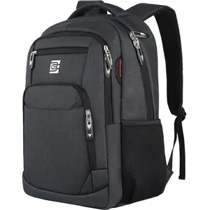 17 Inch Laptop Backpack, Business Anti  Slim Durable Laptops Backpack, Water Resistant College  Bag Gifts for Men & Women Fits 15.6 Inch Notebook-Black