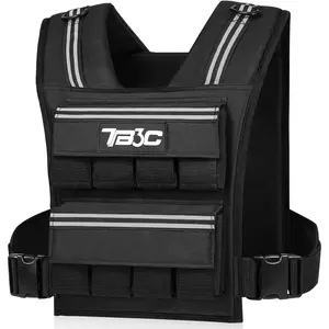 Adjustable Weighted Vest for Men and Women, 19lbs/30lbs/40lbs Optional with Reflective Stripe, Workout Vest for Strength Training Running & Walking