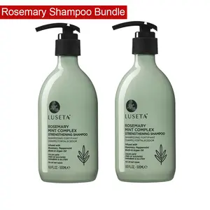 Luseta Bundle-2 Rosemary Mint Strengthening Shampoo Moisturizing and Nourishing Damaged Hair Thickening Shampoo for Thinning Hair, Fortify Hair Strands and Reduce Frizz for All Hair Types, 16.9ozx2