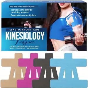 10/20 PCS Kinesiology Tape for Shoulder Pain Relief Pre Pre-Cut Sports Waterproof Breathable Enhance Elastic Kinesiology Athletic Tape for Shoulder Support and Muscle Sports