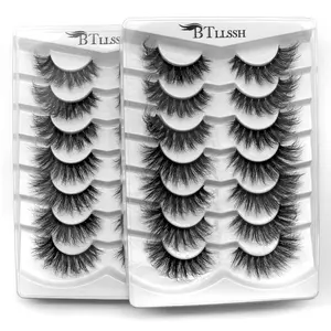 2 Styles Fluffy High Quality Eyelashes, 14 Pairs Naturally Curly Volumized Eye Makeup Strip Lashes, Eye Makeup Tools For Daily Use