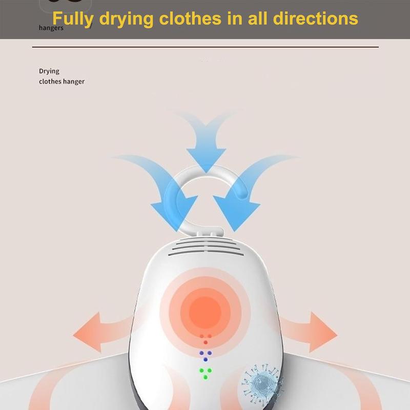 Electric portable dryer - Mini dryer, ultra quiet motor portable dryer, foldable clothes rack, three-layer travel timer, suitable for business travel