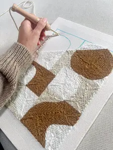 "Fractal" - Punch Needle Kit - Modern DIY Wall Art for Beginners