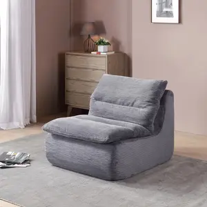 FathersDayGift Single Sofa Chair - Soft Compression Lounge Bean Bag for Living Room, Bedroom & Study - Comfortable and Stylish Seating-Gray
