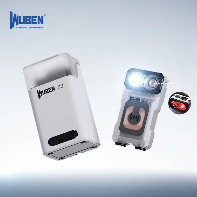 【Big Savings】WUBEN X3 Premium Edition EDC Flashlight, 180° Rotating Head, 3000mAh Rechargeable Charging Box, Magnetic Keychain Light with 10 Modes for Camping / Outdoor / outdoorfun, Holiday Gifts Christmas New Year, Adjustable Waterproof Flashlight, Usb,